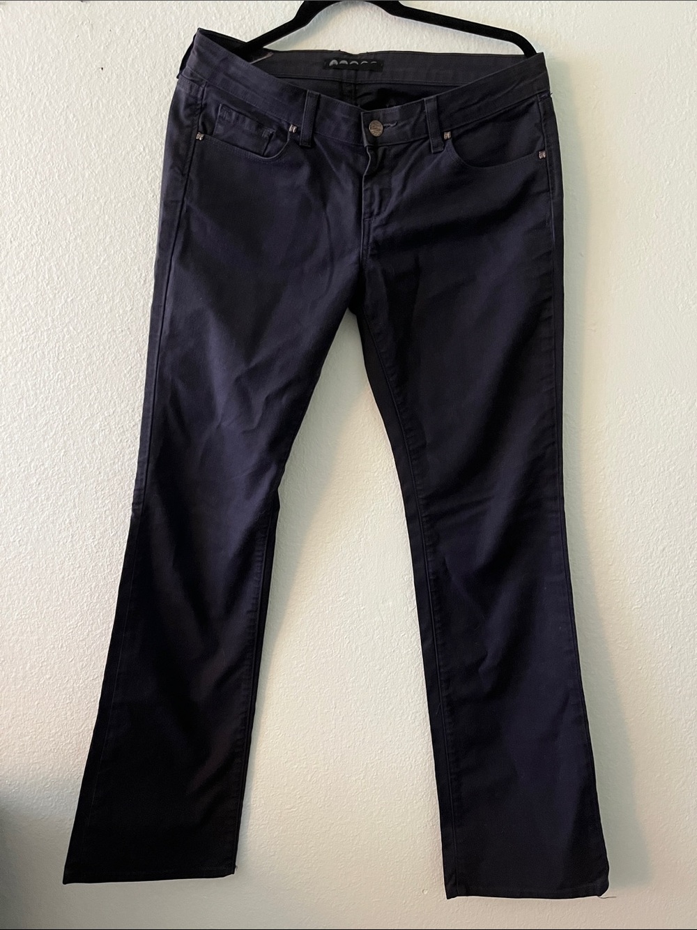 Dark Gray Straight Leg Denim Pants